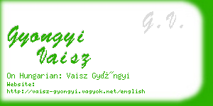 gyongyi vaisz business card